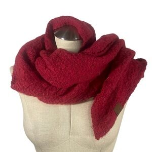 C.C Deep Red Women's Scarf One size
